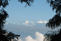 Nebelverhangene Aussicht auf den Khangchendzonga